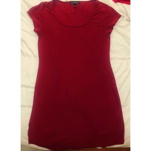 Burgundy body con dress